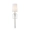 Z-Lite Ava 1 Light Wall Sconce, Polished Nickel & White 804-1S-PN - alternate 4